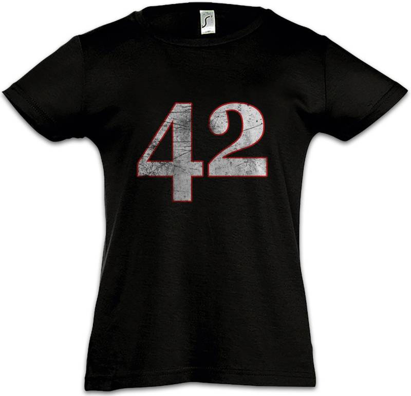 Urban Backwoods Print-Shirt 42 Kinder T-Shirt Nummer Number Zahl The durch die Guide to the Fun (1-tlg) The Answer Die Antwort von Urban Backwoods