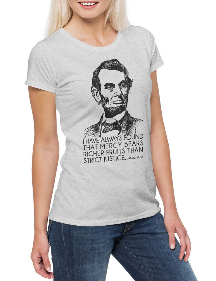 Urban Backwoods Print-Shirt Abraham Mercy Damen T-Shirt USA President Präsident Lincoln United (1-tlg) States US Vereinigte Staaten von Urban Backwoods