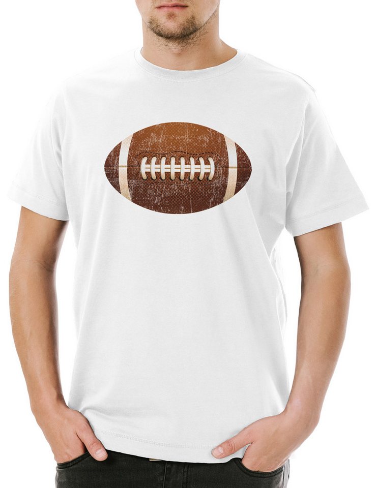 Urban Backwoods Print-Shirt American Football I Herren T-Shirt Player Passion Love Addiction Game (1-tlg) Spiel Ball Spieler Helm von Urban Backwoods