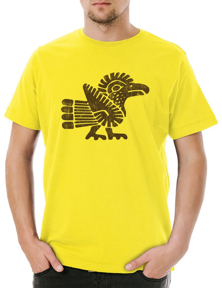 Urban Backwoods Print-Shirt Aztec Bird III Herren T-Shirt Aztecs Azteken Inka Maya Mayans Mayas (1-tlg) Tattoo Atzteken Empire von Urban Backwoods
