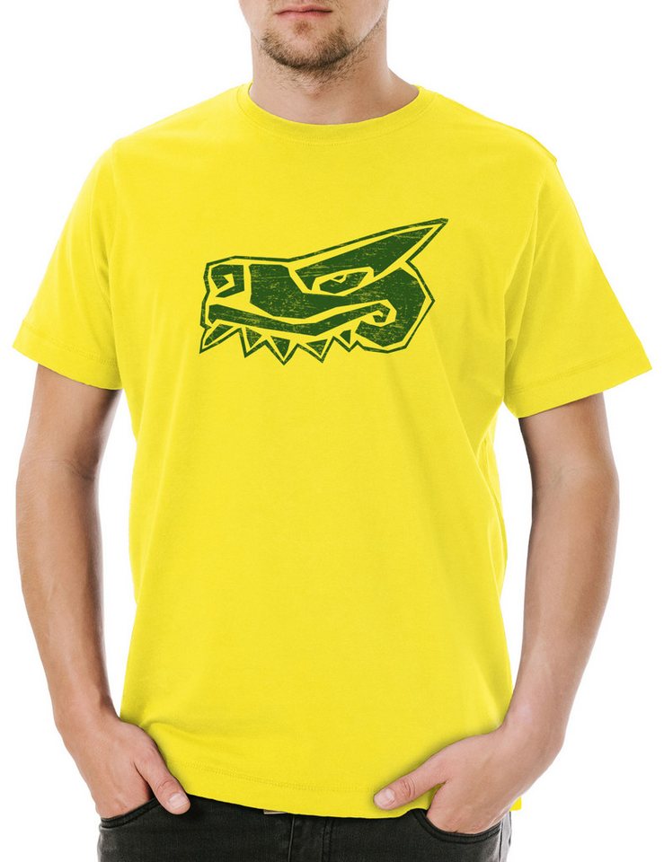 Urban Backwoods Print-Shirt Aztec Crocodile Herren T-Shirt Aztecs Azteken Inka Maya Mayans Mayas (1-tlg) Tattoo Atzteken Empire von Urban Backwoods