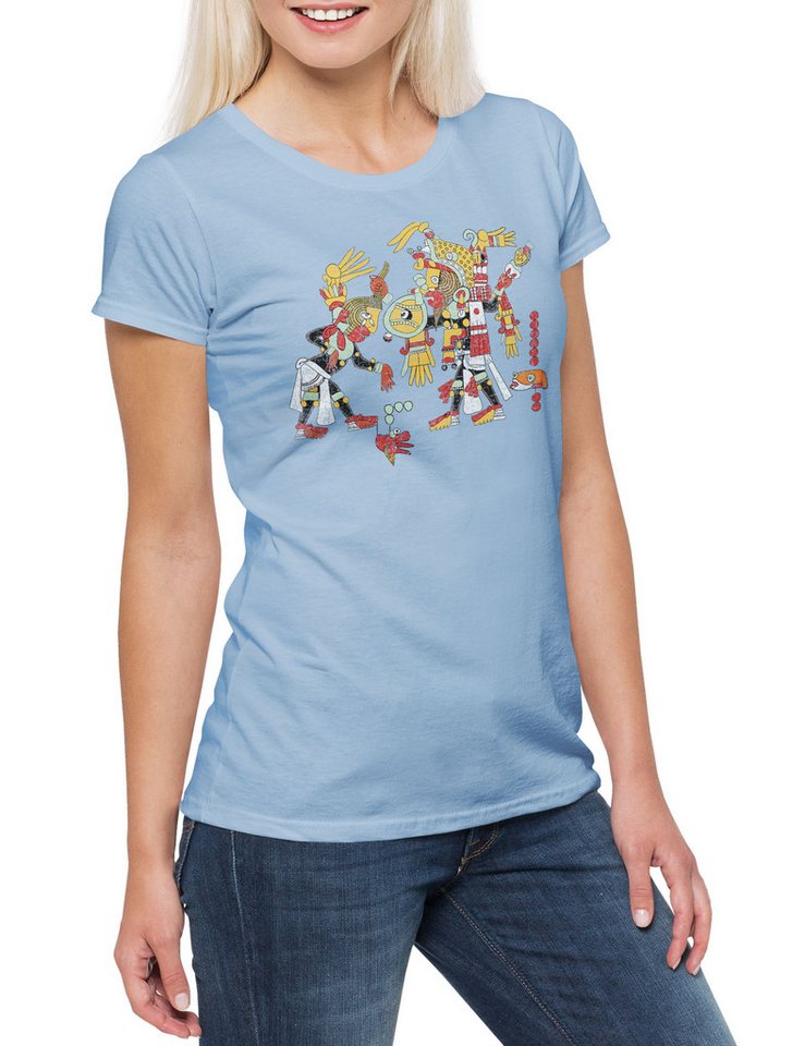 Urban Backwoods Print-Shirt Aztec Scenery Damen T-Shirt Aztecs Azteken Inka Maya Mayans Mayas (1-tlg) Tattoo Atzteken Empire von Urban Backwoods