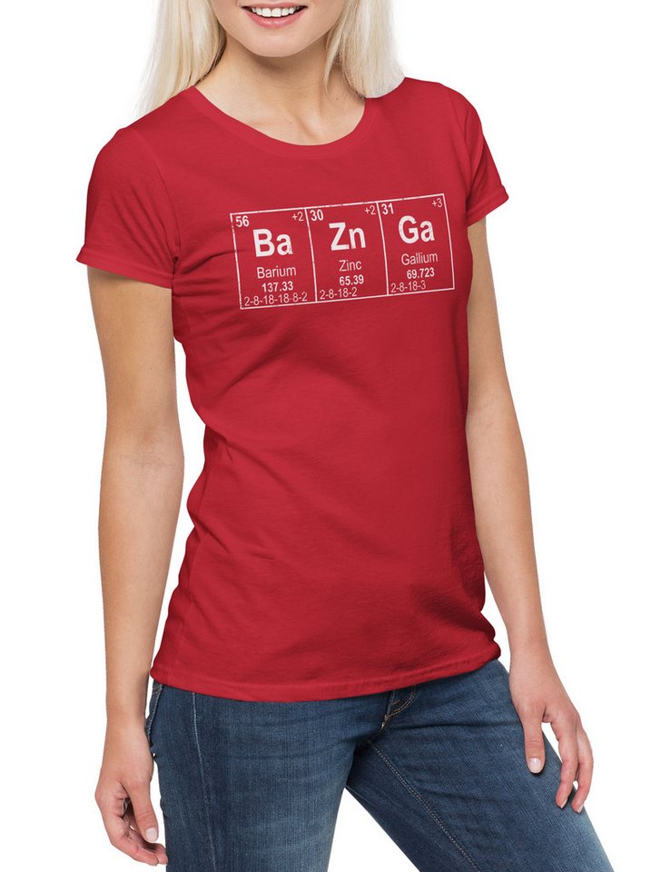 Urban Backwoods Print-Shirt Ba Zn Ga Damen T-Shirt The Lehrer Big Teacher Bang Professor Theory (1-tlg) Nerd Geek Science TC von Urban Backwoods
