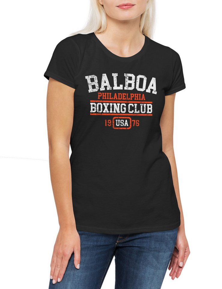 Urban Backwoods Print-Shirt Balboa Boxing Club Damen T-Shirt Tommy Gym Rocky Haven Adrian Boxer (1-tlg) Movie Club Robert Gunn von Urban Backwoods