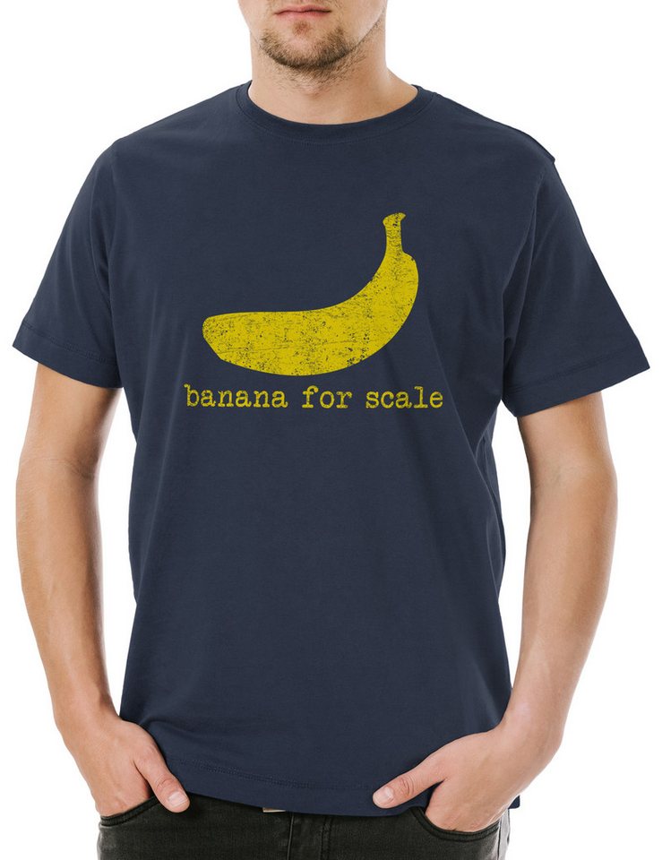 Urban Backwoods Print-Shirt Banana For Scale Herren T-Shirt Sale Banane Geek Nerd Fun Karneval (1-tlg) Fasching Obsthändler Informatiker Informatik von Urban Backwoods