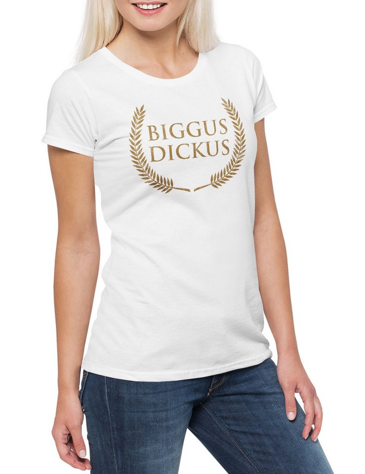 Urban Backwoods Print-Shirt Biggus Dickus Damen T-Shirt Monty Brian Fun Das Leben Python Life Of (1-tlg) Nazareth Schwanzus Longus Fun von Urban Backwoods