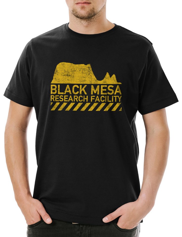 Urban Backwoods Print-Shirt Black Mesa Herren T-Shirt Research Facility Gamer Gaming PC Half Fun (1-tlg) Games Fun Nerd Geek von Urban Backwoods