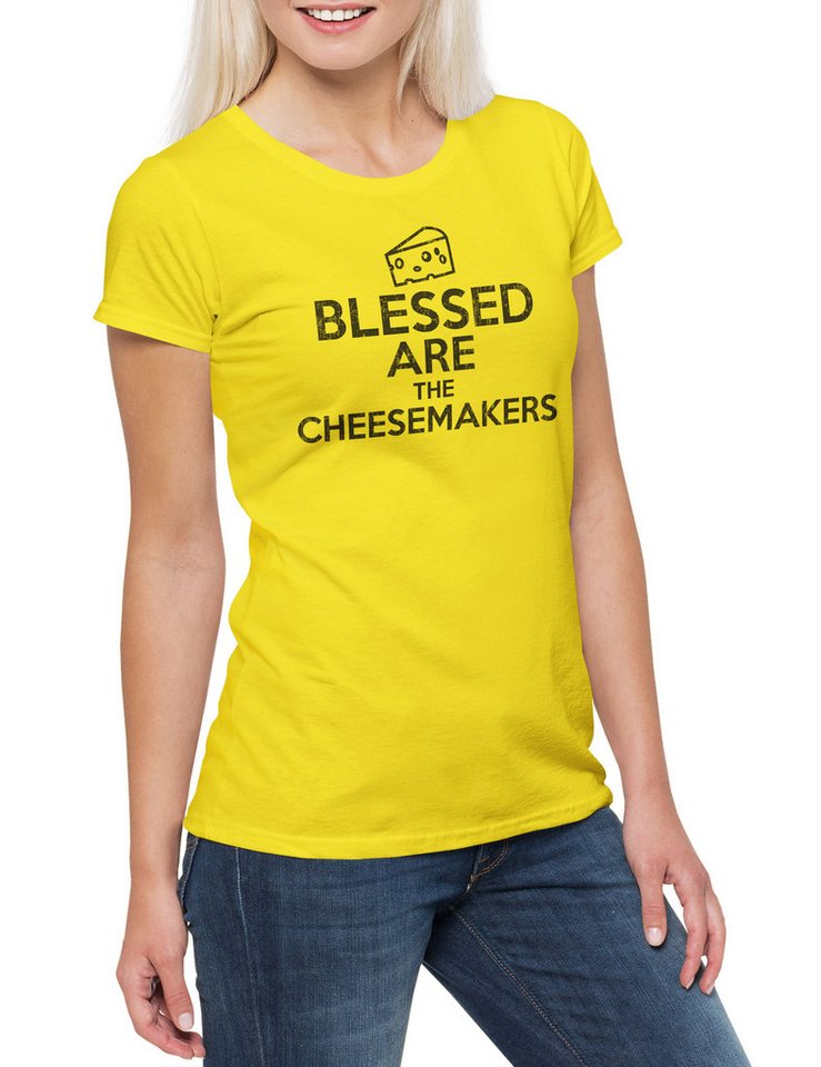 Urban Backwoods Print-Shirt Blessed Are The Cheesemakers Damen T-Shirt Monty Fun Das Leben Des (1-tlg) Python Brian Life Of von Urban Backwoods