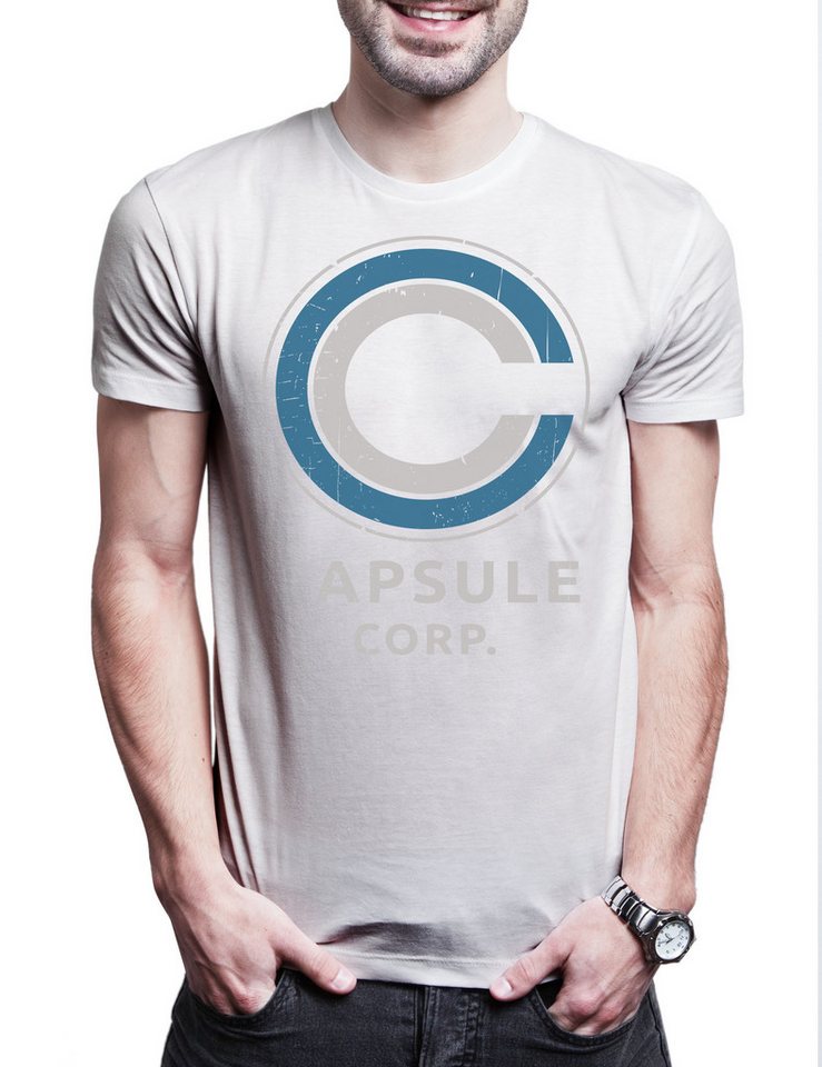 Urban Backwoods Print-Shirt Capsule Corp Herren T-Shirt Dragon Corporation Z Symbol Logo Ball Z (1-tlg) Corp. Sign Zeichen Emblem von Urban Backwoods