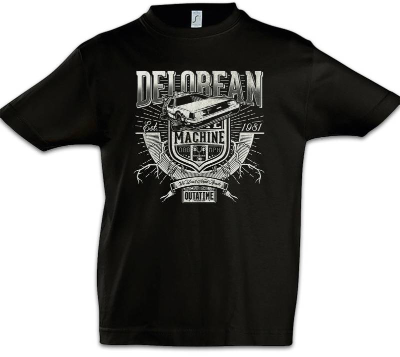 Urban Backwoods Print-Shirt Car Time Machine Kinder T-Shirt Back Zurück To The Die Future Zukunft (1-tlg) In McFly Movie Marty von Urban Backwoods