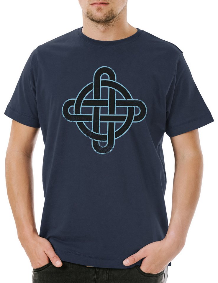 Urban Backwoods Print-Shirt Celtic Knot Logo Sign IX Herren T-Shirt Kelten Tribal Knoten Keltisch (1-tlg) Tattoo Kreuz Cross Runen von Urban Backwoods