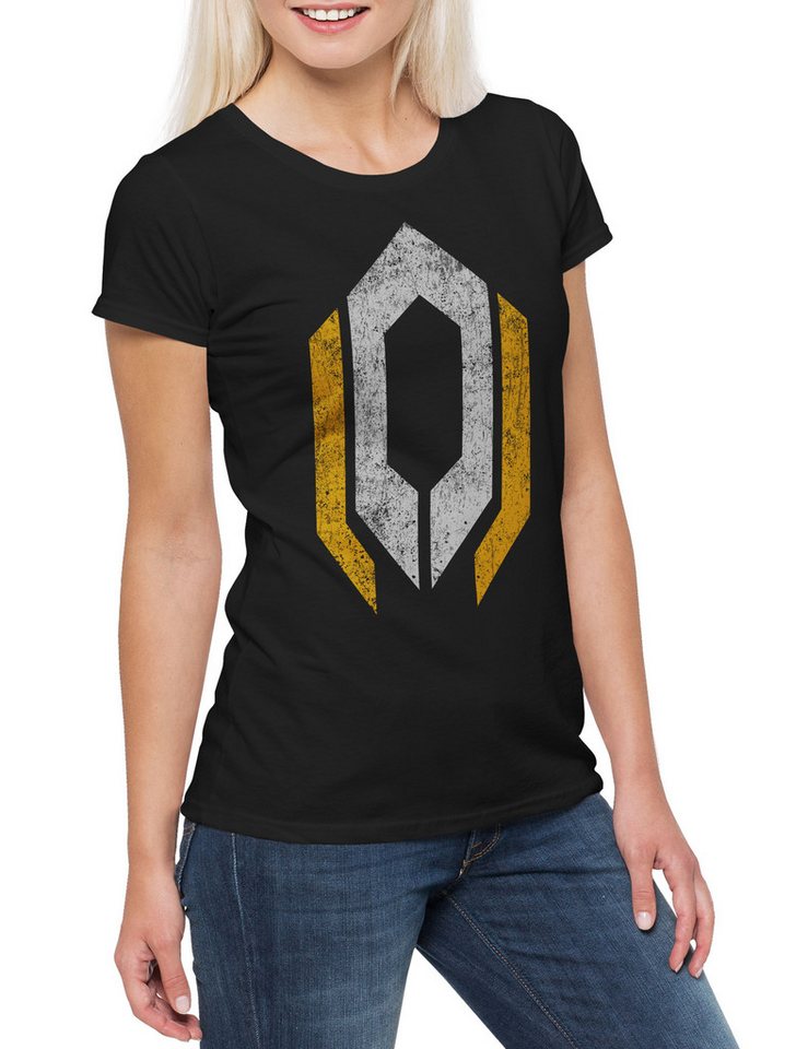 Urban Backwoods Print-Shirt Cerberus Logo Damen T-Shirt Gamer Shepard Mass Sign Zeichen Effect (1-tlg) Unbekannter Normandy Nerd Geek von Urban Backwoods