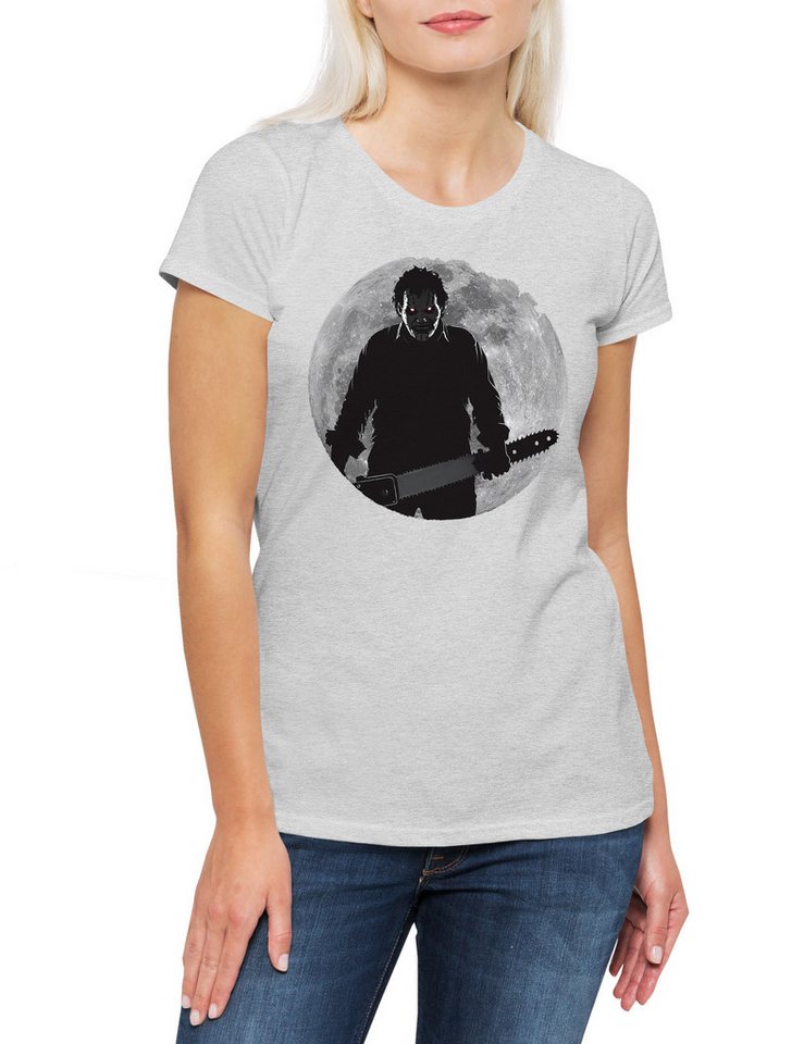 Urban Backwoods Print-Shirt Chainsaw Moon Damen T-Shirt Slasher Texas Kettensägen Horror Massacre (1-tlg) TCM Massaker Kult Leatherface von Urban Backwoods