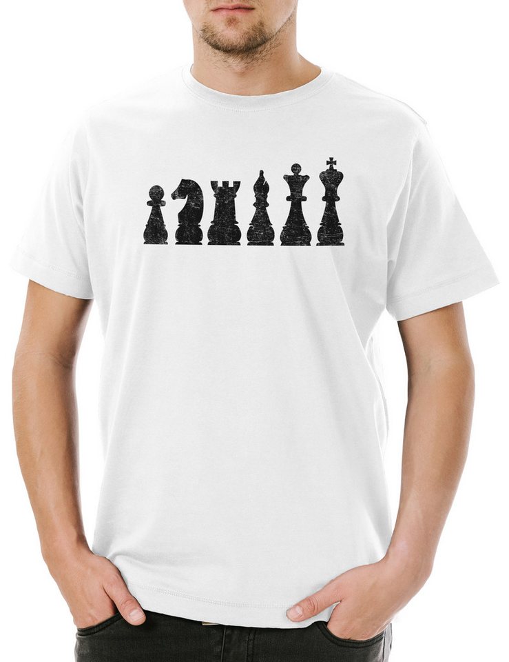 Urban Backwoods Print-Shirt Chess II Herren T-Shirt Schachmatt Schach Checkmated Queen Spiel (1-tlg) König Springer Schachbrett Schachfeld von Urban Backwoods