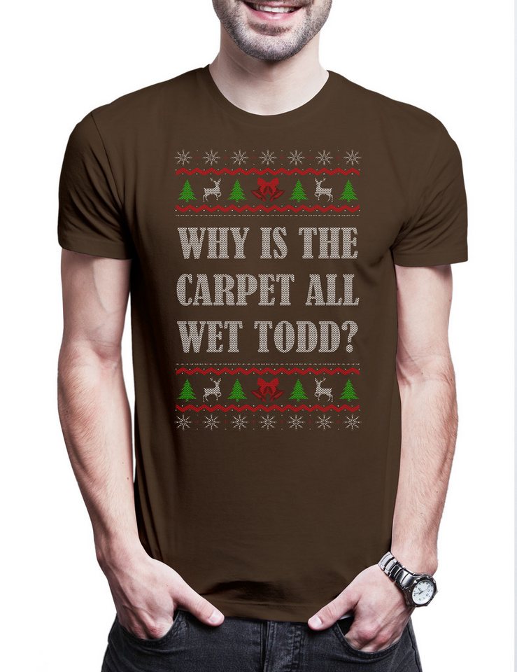 Urban Backwoods Print-Shirt Christmas Wet Carpet Herren T-Shirt X-Mas Schöne Griswold (1-tlg) Weihnachtsmann Merry Vacation Bescherung von Urban Backwoods