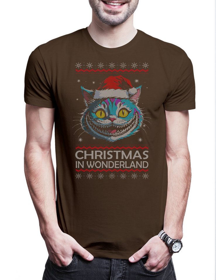 Urban Backwoods Print-Shirt Christmas Wonderland Herren T-Shirt Winter Merry Alice Santa In X-Mas (1-tlg) Claus Wunderland Weihnachten Im von Urban Backwoods