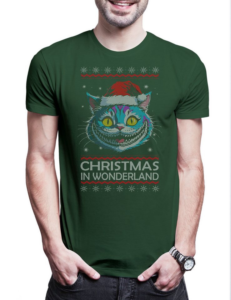 Urban Backwoods Print-Shirt Christmas Wonderland Herren T-Shirt Winter Merry Alice Santa In X-Mas (1-tlg) Claus Wunderland Weihnachten Im von Urban Backwoods