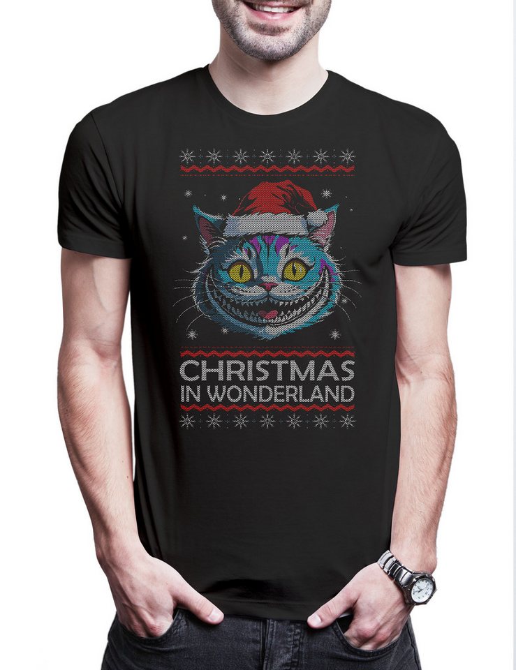Urban Backwoods Print-Shirt Christmas Wonderland Herren T-Shirt Winter Merry Alice Santa In X-Mas (1-tlg) Claus Wunderland Weihnachten Im von Urban Backwoods