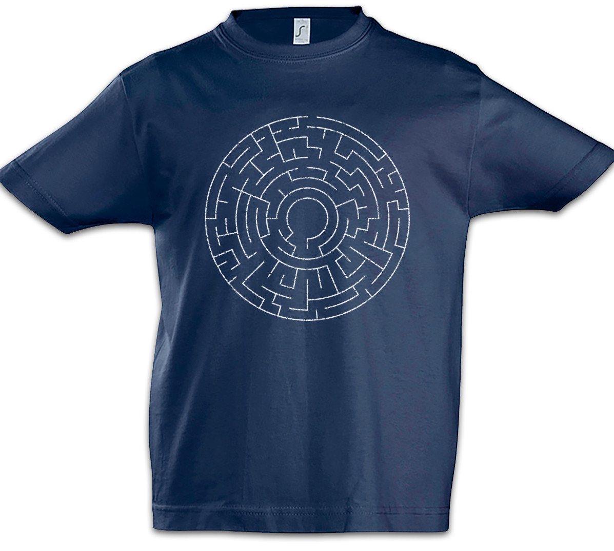 Urban Backwoods Print-Shirt Circle Maze II Kinder T-Shirt Labyrinth Esoterik Mystik Spirale (1-tlg) Hypnose Hypnotiseur Magie Magier von Urban Backwoods