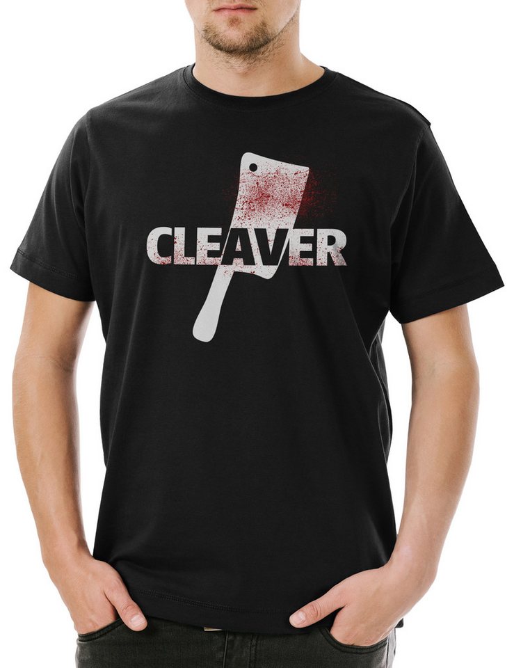 Urban Backwoods Print-Shirt Cleaver Herren T-Shirt Sopranos Series Film TV Fictional Horror (1-tlg) Slasher Movie Bada Bing von Urban Backwoods