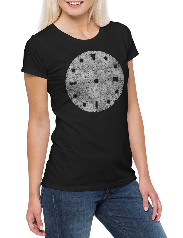 Urban Backwoods Print-Shirt Clock-Face II Damen T-Shirt Uhr Uhrmacher Clockwork Uhren Uhrwerk (1-tlg) Clock Watch Sammler Mechaniker von Urban Backwoods