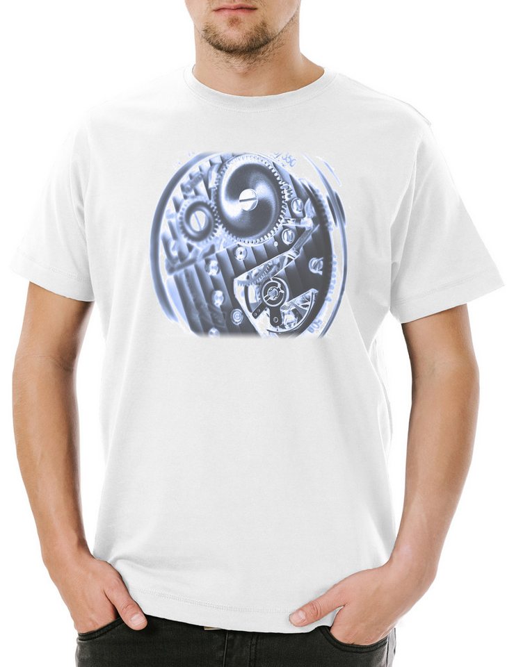 Urban Backwoods Print-Shirt Clockwork II Herren T-Shirt Uhr Uhrmacher Uhrwerk Uhren Watch Sammler (1-tlg) Mechaniker Mechanik Collector Technologie von Urban Backwoods
