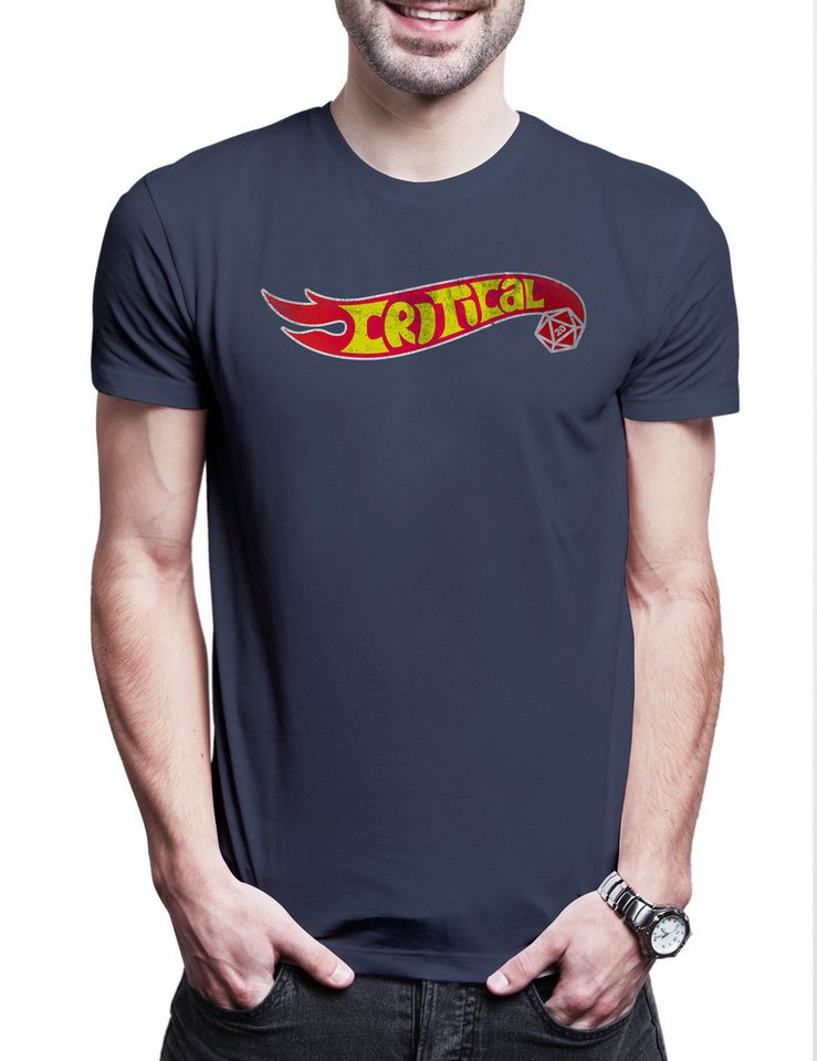 Urban Backwoods Print-Shirt Critical 20 Falme Logo Herren T-Shirt Eighties Dungeons RPG Roleplay (1-tlg) Dragons Online 80s Rollenspiel von Urban Backwoods