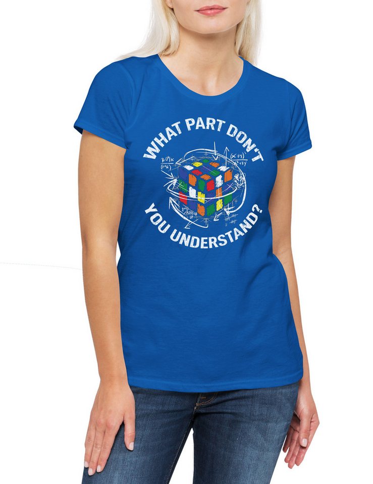 Urban Backwoods Print-Shirt Cube Understand Damen T-Shirt Zauberwürfel 80s Magic Speed Cubing (1-tlg) Cuber Speedcube Algorithm Cube von Urban Backwoods