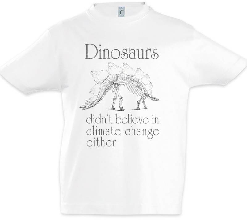 Urban Backwoods Print-Shirt Dinosaurs Climate Change Kinder T-Shirt Umweltschutz Dinosaurier Save (1-tlg) The World Green Energy von Urban Backwoods