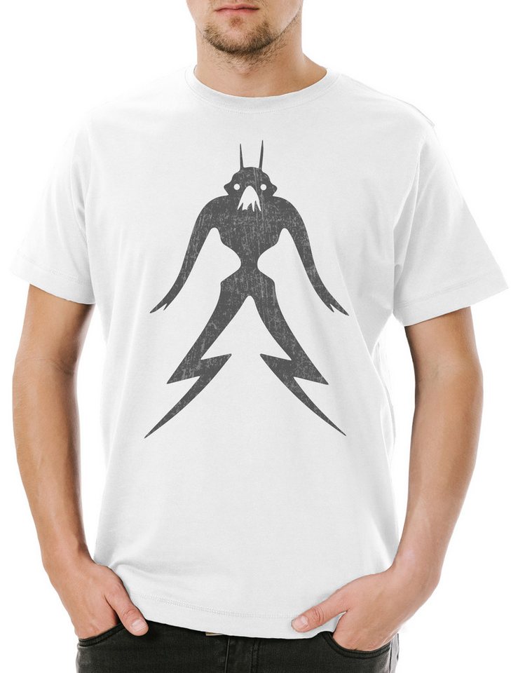 Urban Backwoods Print-Shirt District Logo Herren T-Shirt Section Distrikt Symbol Sign Alien 9 (1-tlg) Alien Schild Ufo Zeichen von Urban Backwoods