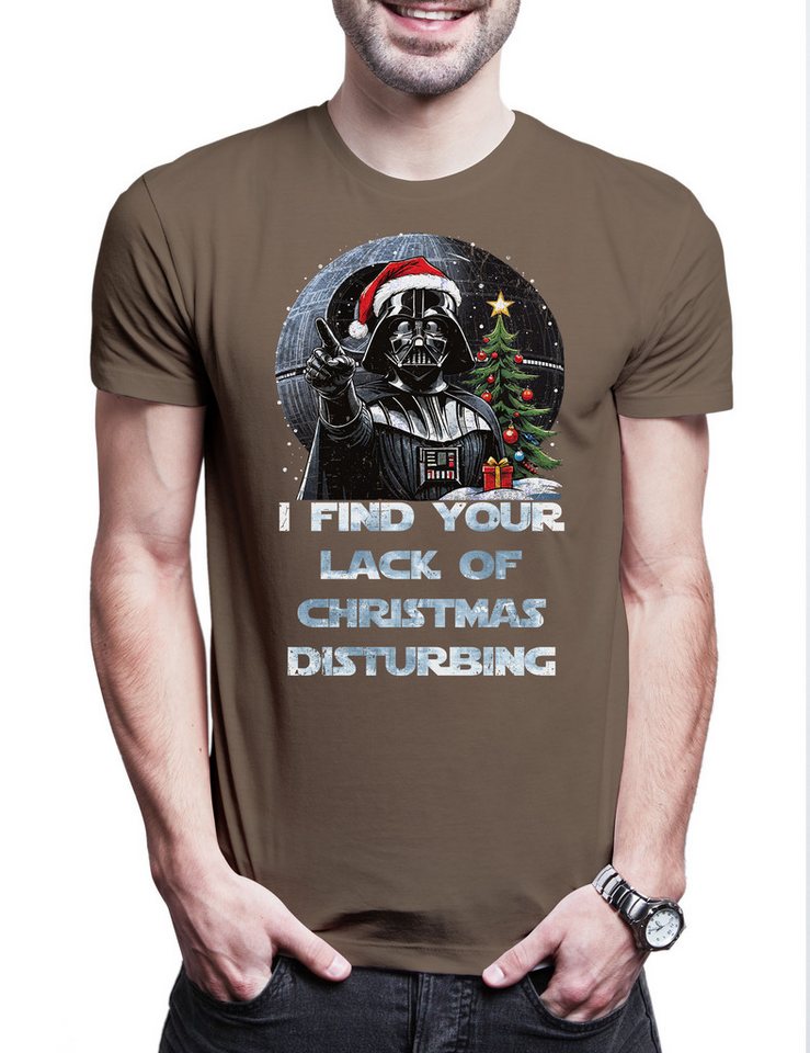 Urban Backwoods Print-Shirt Disturbing Christmas 2 Herren T-Shirt Wars Force Merry Darth Holy (1-tlg) Christmas Star Santa Vader von Urban Backwoods