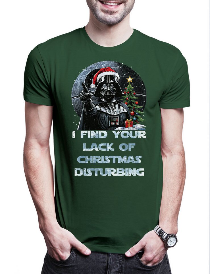 Urban Backwoods Print-Shirt Disturbing Christmas 2 Herren T-Shirt Wars Force Merry Darth Holy (1-tlg) Christmas Star Santa Vader von Urban Backwoods