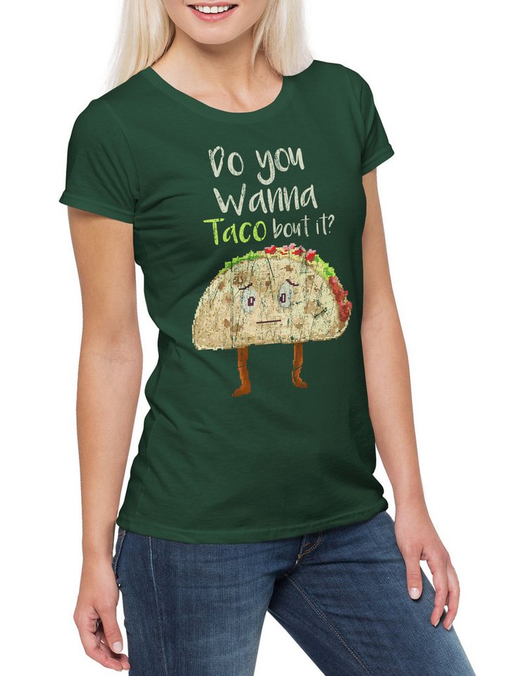 Urban Backwoods Print-Shirt Do You Wanna Taco About It Damen T-Shirt Geek Mexican Tortilla Nerd (1-tlg) Food Fun Sucht Restaurant von Urban Backwoods