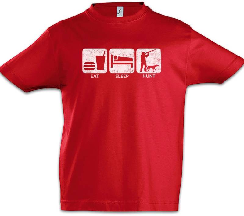 Urban Backwoods Print-Shirt Eat Sleep Hunt Kinder T-Shirt Hunting Hunter Jäger Jagen Jagd Revier (1-tlg) Geweih Rack Hirsch Deer von Urban Backwoods