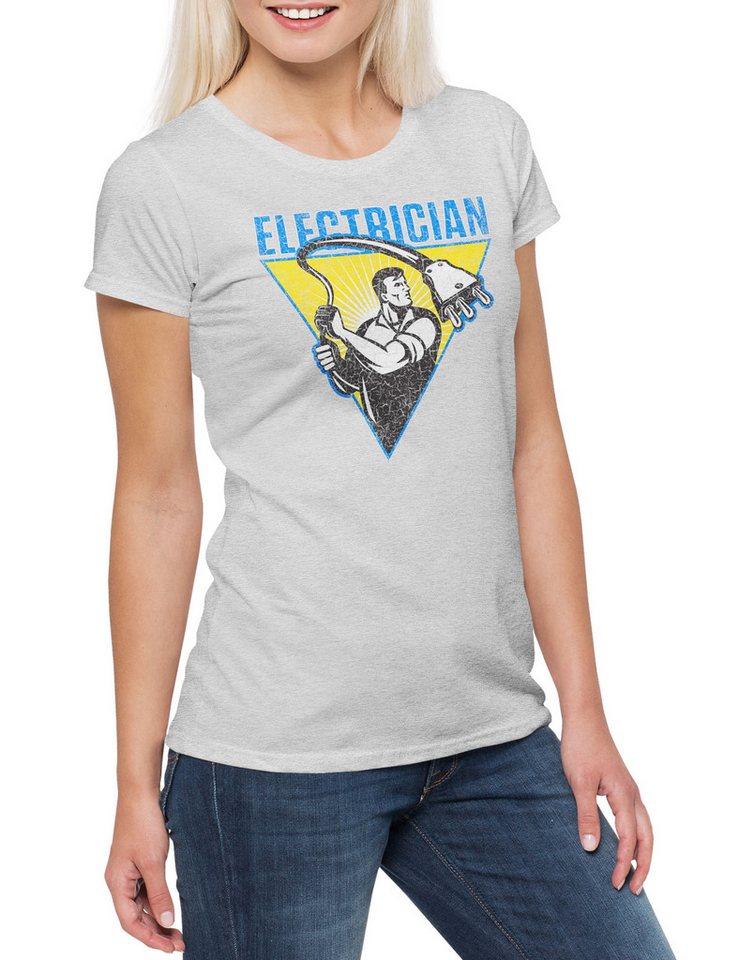 Urban Backwoods Print-Shirt Electrician III Damen T-Shirt Elektriker Meister Beruf Handwerk (1-tlg) Elektroniker ElektroIngenieur Elektrik Strom von Urban Backwoods