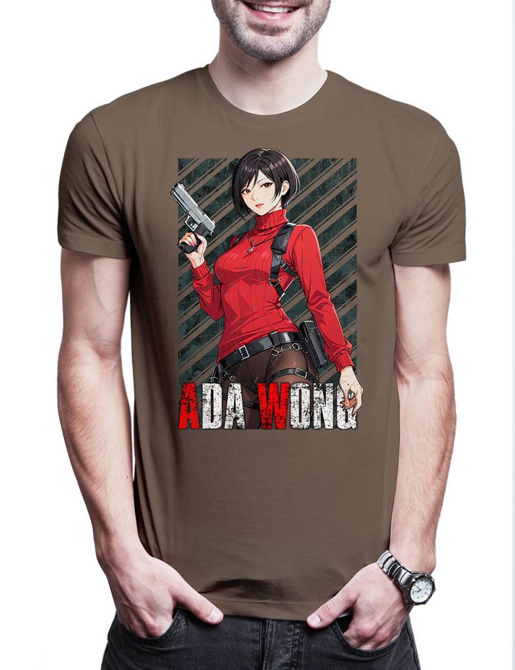 Urban Backwoods Print-Shirt Evil Ada Herren T-Shirt Horror Racoon Resident Wong City Umbrella Corp (1-tlg) Corporation Zombies Zombie Evil von Urban Backwoods