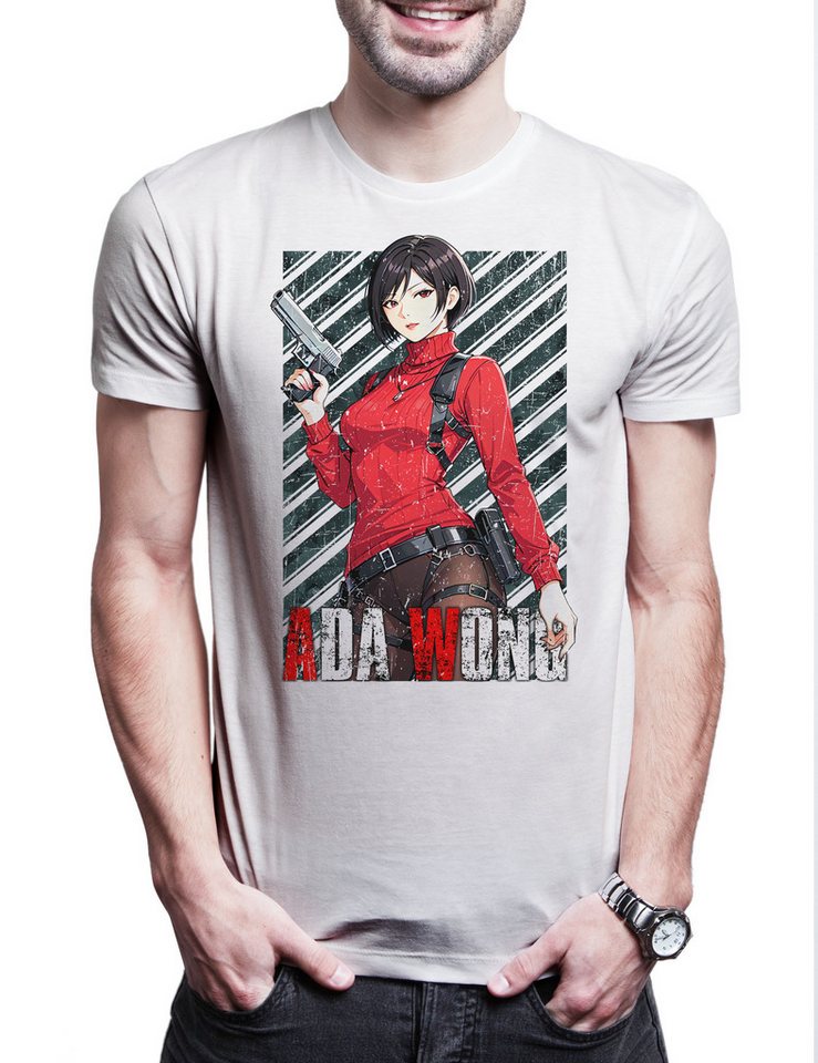 Urban Backwoods Print-Shirt Evil Ada Herren T-Shirt Horror Racoon Resident Wong City Umbrella Corp (1-tlg) Corporation Zombies Zombie Evil von Urban Backwoods