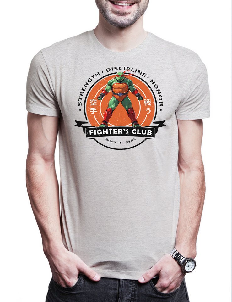 Urban Backwoods Print-Shirt Fighter's Club Raphael II Herren T-Shirt Kung Fu Hero Mutant Mask (1-tlg) Turtles Ninja Teenage Series von Urban Backwoods