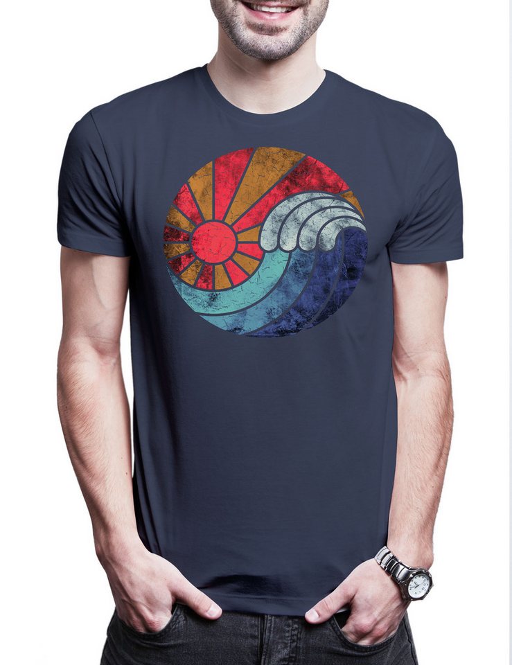 Urban Backwoods Print-Shirt Fire Water Yin Yang Herren T-Shirt Feuer Wasser Esoterik Yin-Yang Logo (1-tlg) Symbol Sign Zeichen Yoga von Urban Backwoods