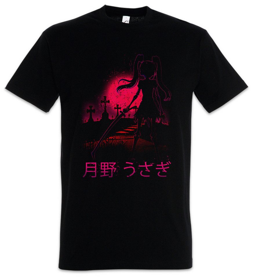 Urban Backwoods Print-Shirt Full Moon Cemetary Herren T-Shirt Anime Horror Sailor Girl Usagi (1-tlg) Tsukino Princess Serenity Wild von Urban Backwoods