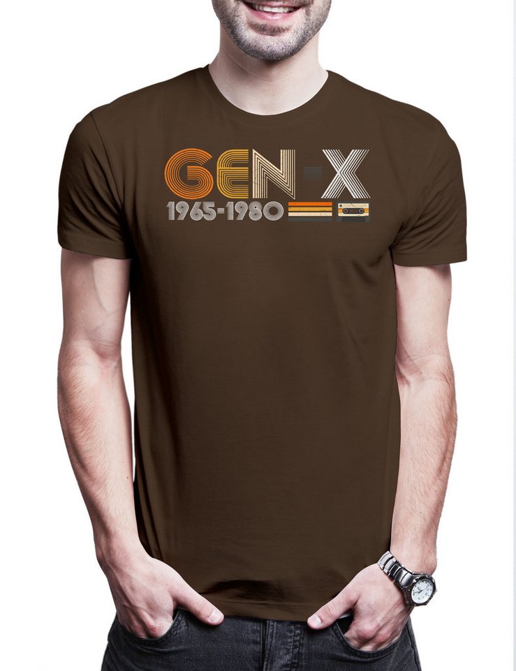Urban Backwoods Print-Shirt Gen-X Herren T-Shirt Generation X Retro Vintage MC VHS 70s 80s Tape (1-tlg) Kassette Viedeo Player Eighties von Urban Backwoods