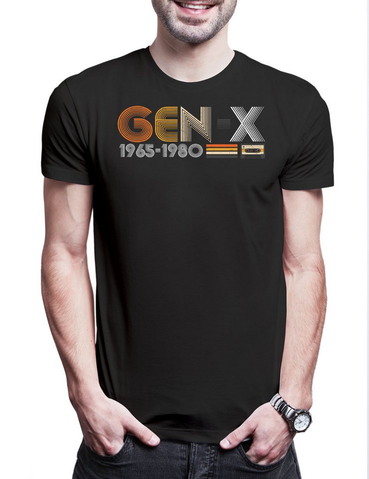 Urban Backwoods Print-Shirt Gen-X Herren T-Shirt Generation X Retro Vintage MC VHS 70s 80s Tape (1-tlg) Kassette Viedeo Player Eighties von Urban Backwoods