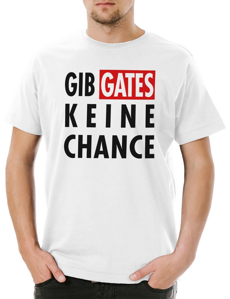 Urban Backwoods Print-Shirt Gib Gates Keine Chance Herren T-Shirt Software Monopol Admin Nerd (1-tlg) Informatiker Internet Programmierer Software von Urban Backwoods