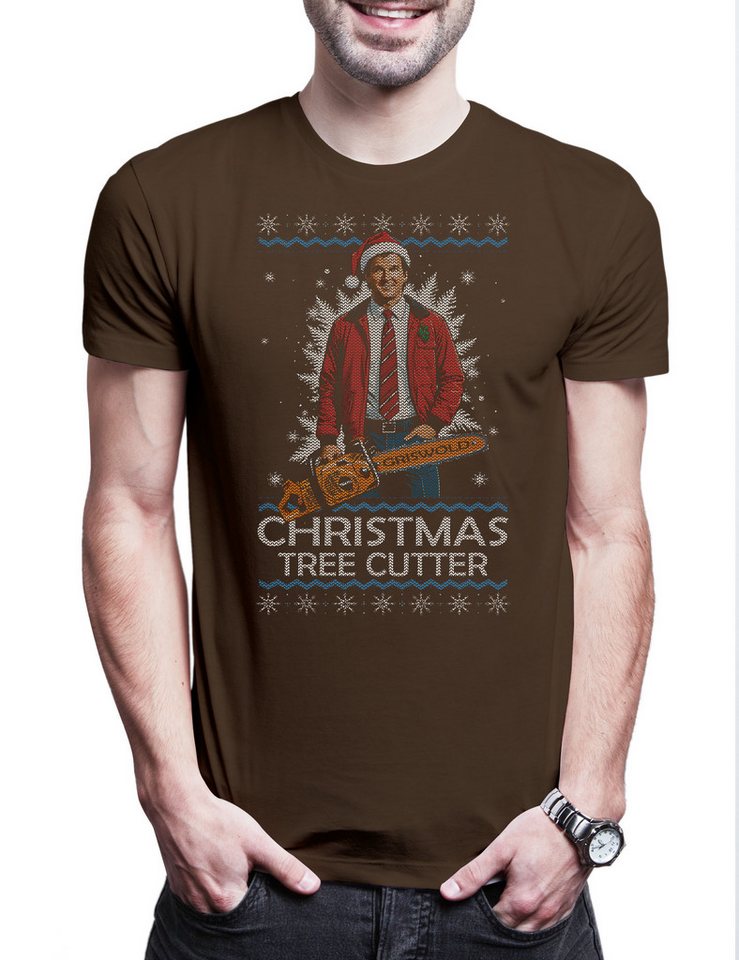 Urban Backwoods Print-Shirt Griswold Tree Cutter Herren T-Shirt X-Mas Service Schöne Bad (1-tlg) Weihnachtsmann Merry Vacation Bescherung von Urban Backwoods