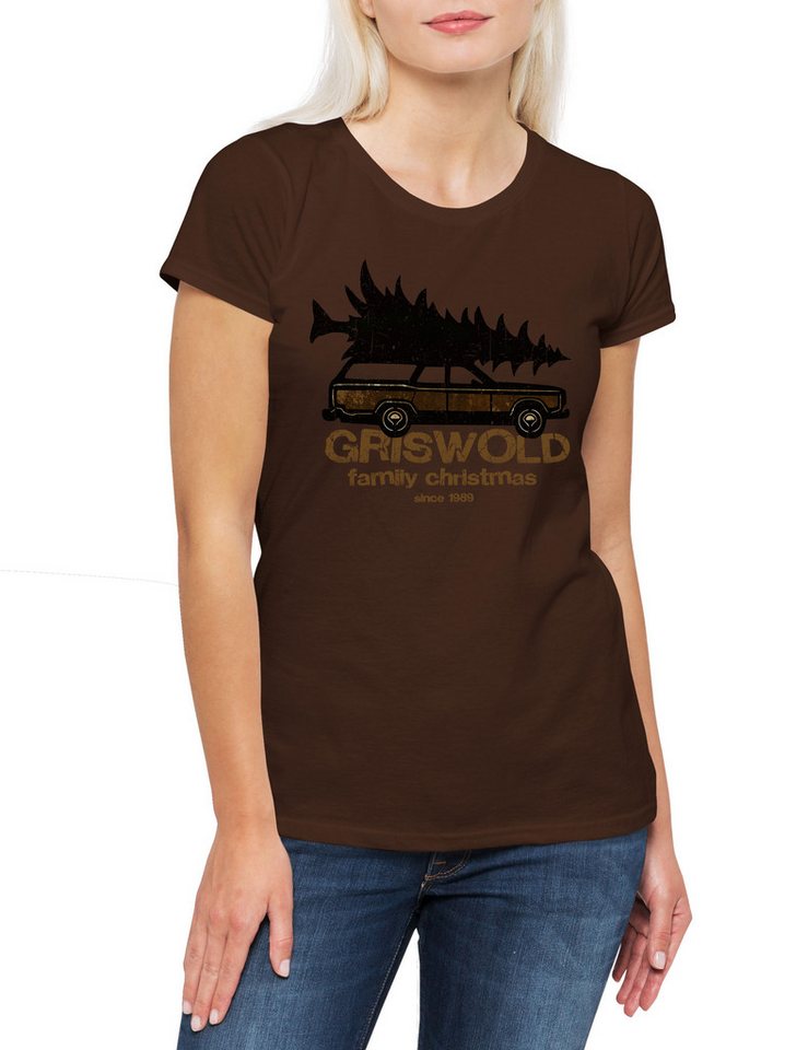 Urban Backwoods Print-Shirt Griswold Tree Service Damen T-Shirt X-Mas Schöne Bad Weihnachtsmann (1-tlg) Merry Vacation Bescherung Christmas von Urban Backwoods