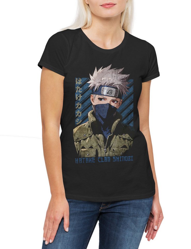 Urban Backwoods Print-Shirt Hatake Clan Damen T-Shirt Shinobi System Anime Naruto Dattebayo Sakura (1-tlg) Kakashi Haruno Anime Sasuke von Urban Backwoods