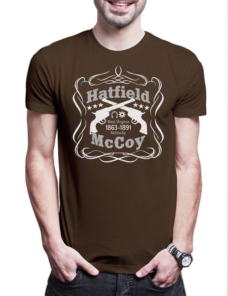 Urban Backwoods Print-Shirt Hatfield & McCoy Herren T-Shirt Western Cowboy Appalachian Feud (1-tlg) Country American USA Folklore von Urban Backwoods