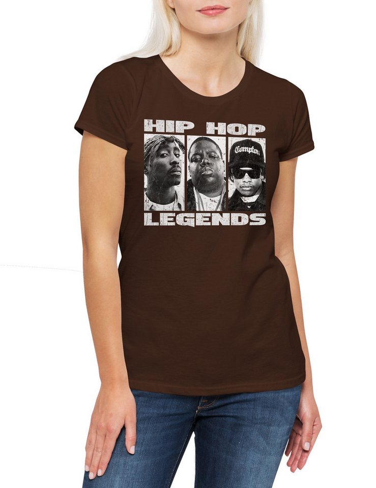 Urban Backwoods Print-Shirt Hip Hop Legends Damen T-Shirt Rap Gangster Legenden Heroes Rapper (1-tlg) Producer Produzent Musik Music von Urban Backwoods