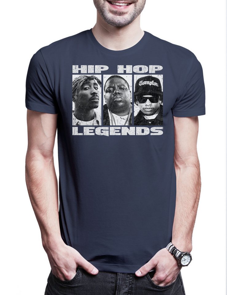 Urban Backwoods Print-Shirt Hip Hop Legends Herren T-Shirt Rap Gangster Legenden Heroes Rapper (1-tlg) Producer Produzent Musik Music von Urban Backwoods