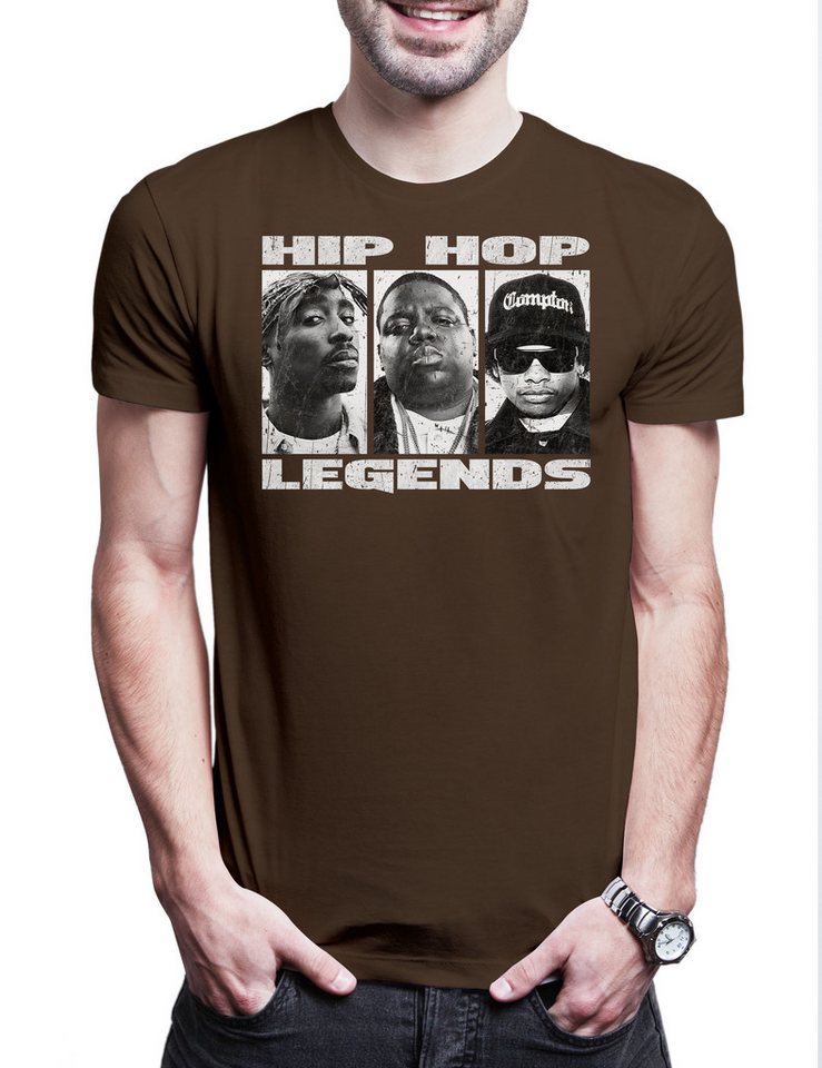 Urban Backwoods Print-Shirt Hip Hop Legends Herren T-Shirt Rap Gangster Legenden Heroes Rapper (1-tlg) Producer Produzent Musik Music von Urban Backwoods
